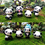 Figurine Panda Kawaii <br> 8 unités - Royaume Panda