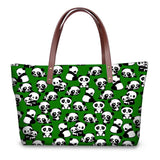 Sac à Main Panda <br> Paterne Vert - Royaume Panda