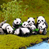 Figurines Panda <br> 4 unités - Royaume Panda