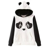 Hoodie Panda Femme <br> Capuche avec oreilles - Royaume Panda