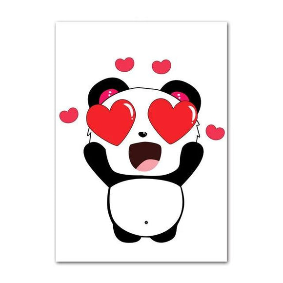 Poster Panda <br> Cœur d'amour - Royaume Panda